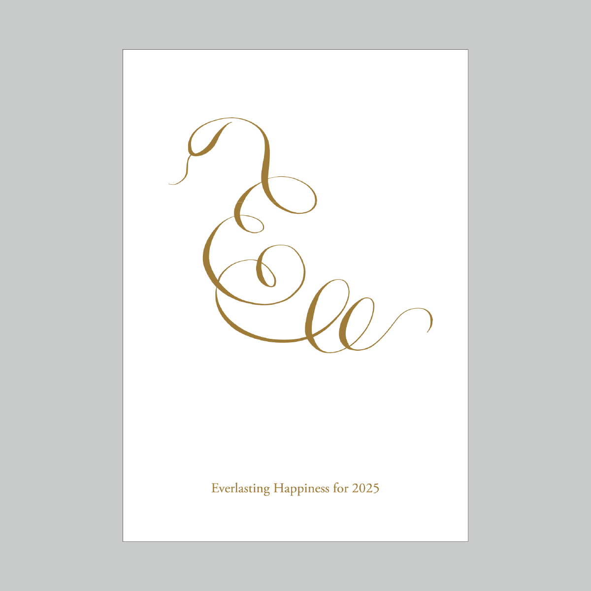 セミオーダー　new year's card No.1 (snake 2025 gold)