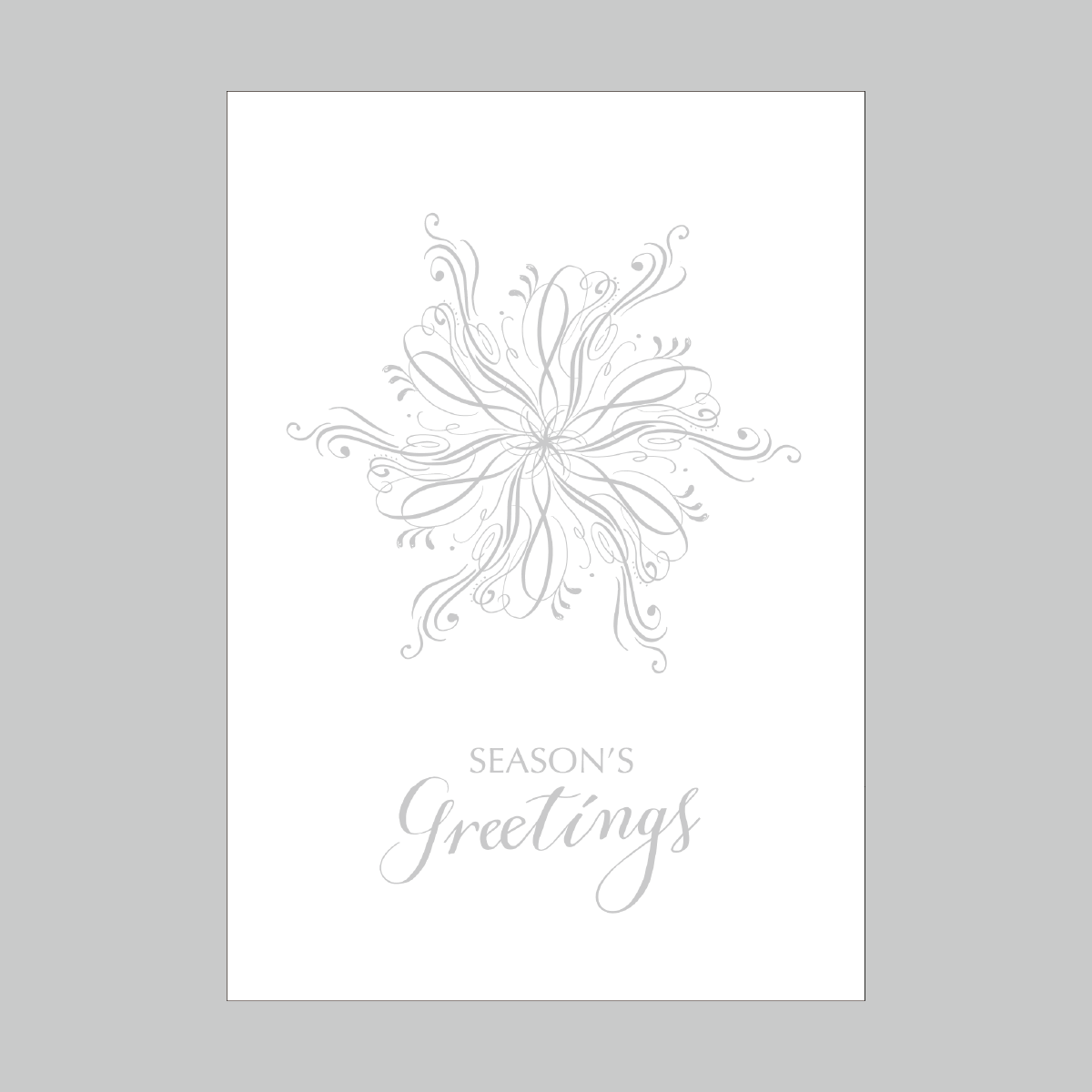 セミオーダー　season's greetings card No.1 (snowflake laser silver)
